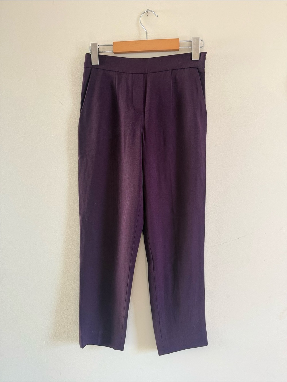 Babaton Purple Tapered Dress Trousers